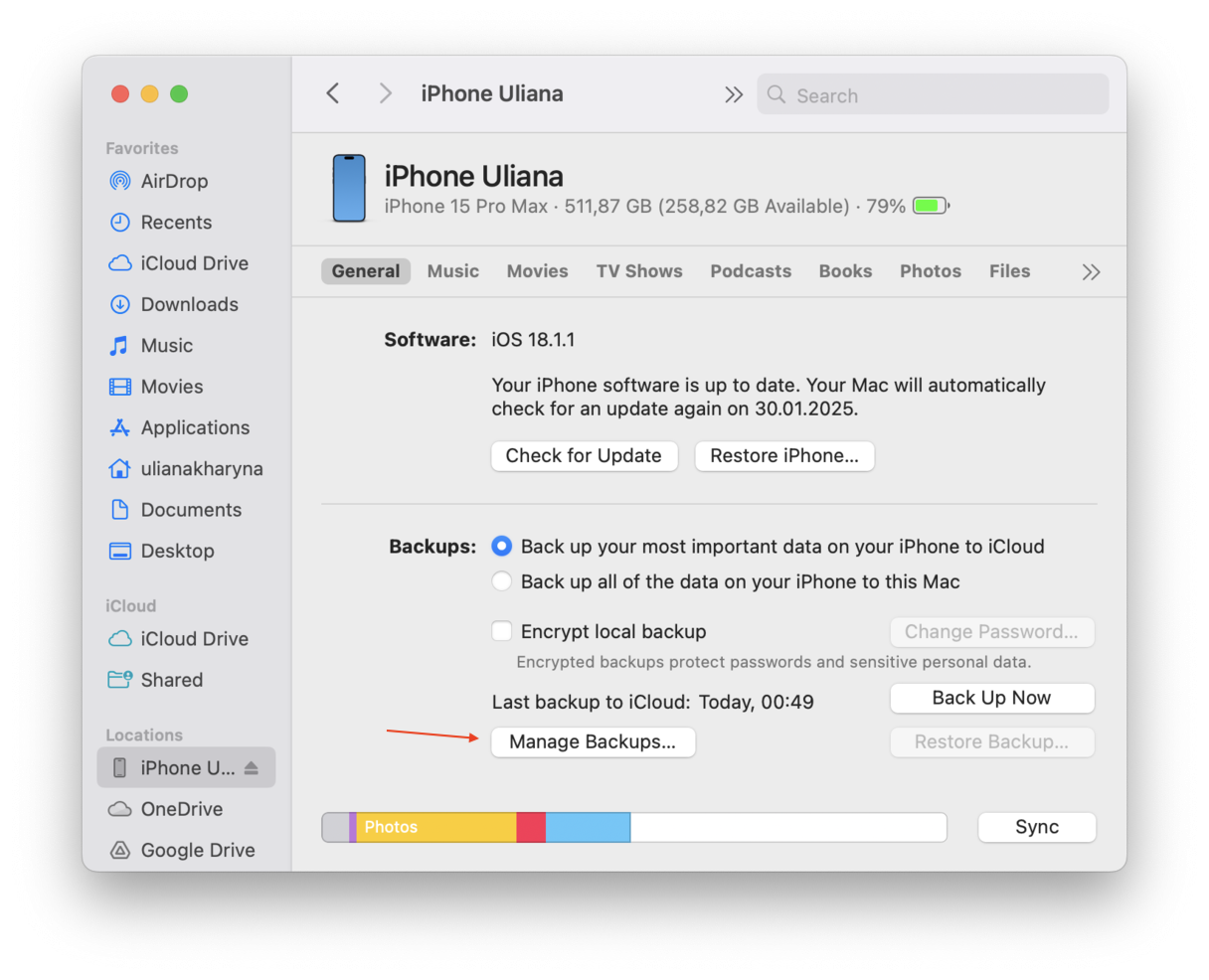 How to clear System Data on Mac - remove old backups