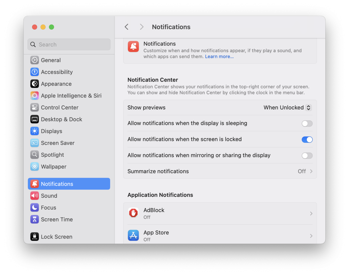 Disable notifications to optimize your Mac for gaming