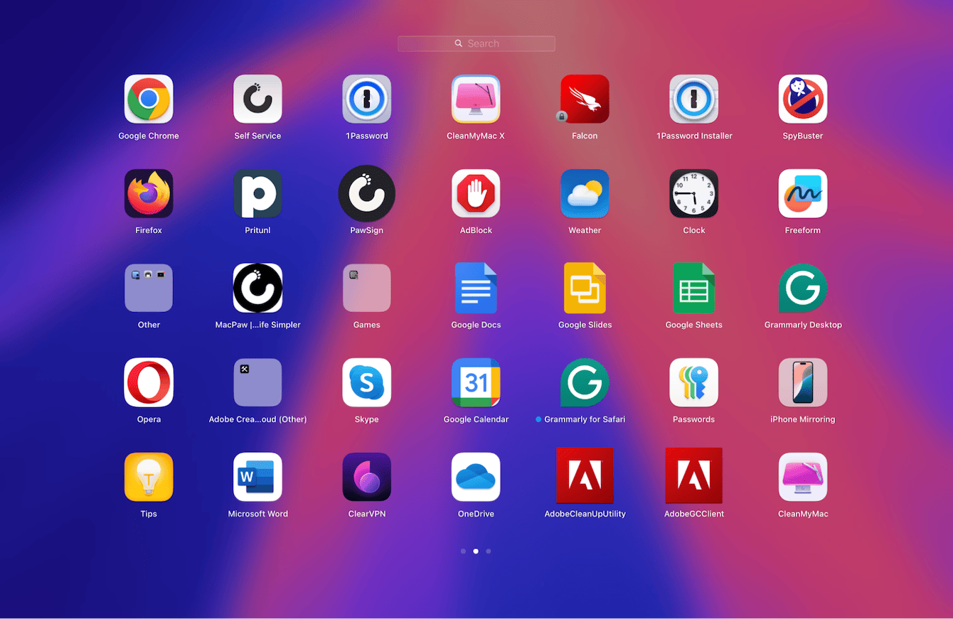 Apps in Launchpad on Mac