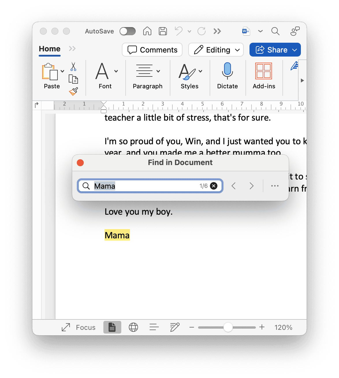 How to search text on Mac