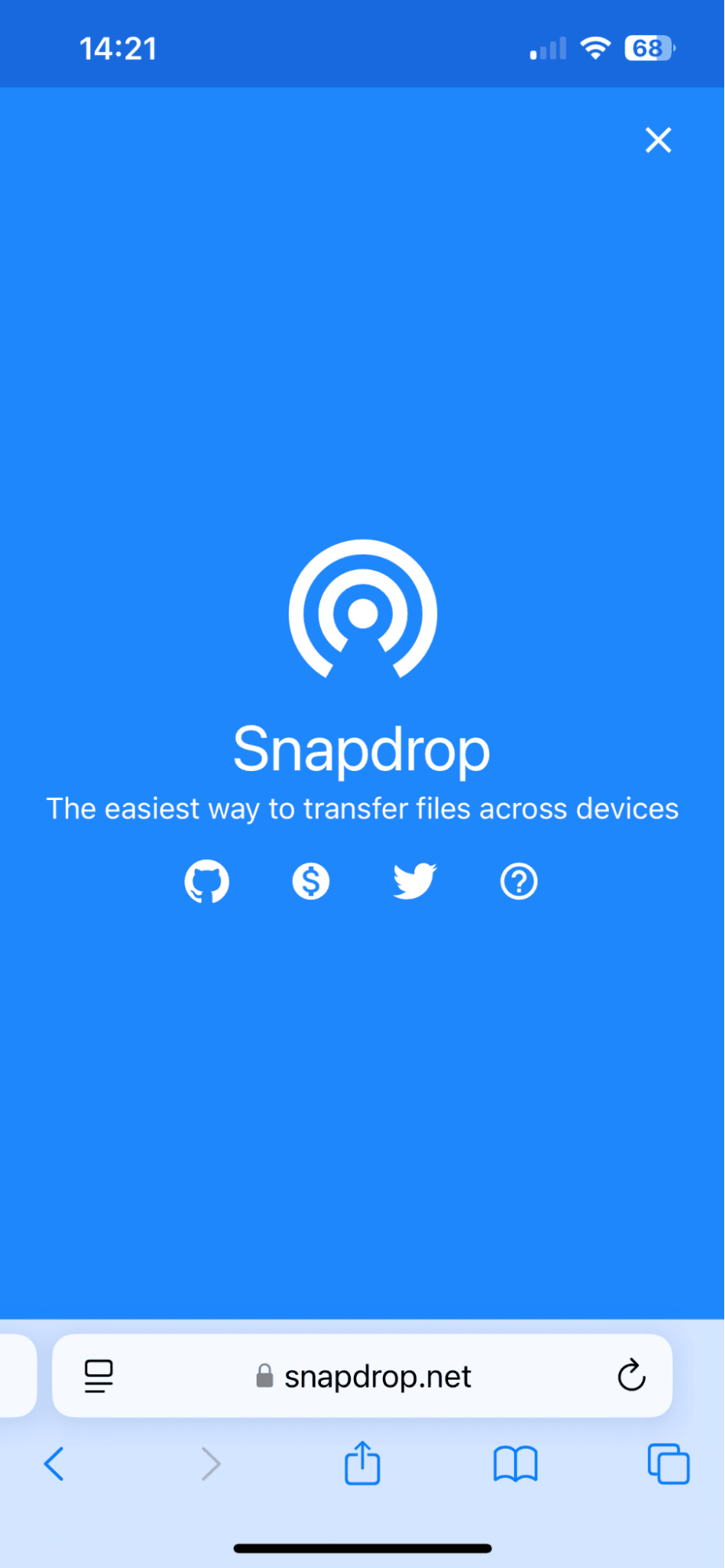 SnapDrop app to share photos