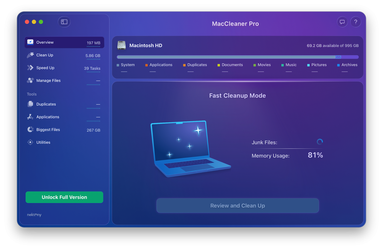 MacCleaner Pro app