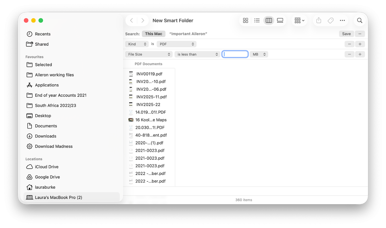 Create a Smart Folder