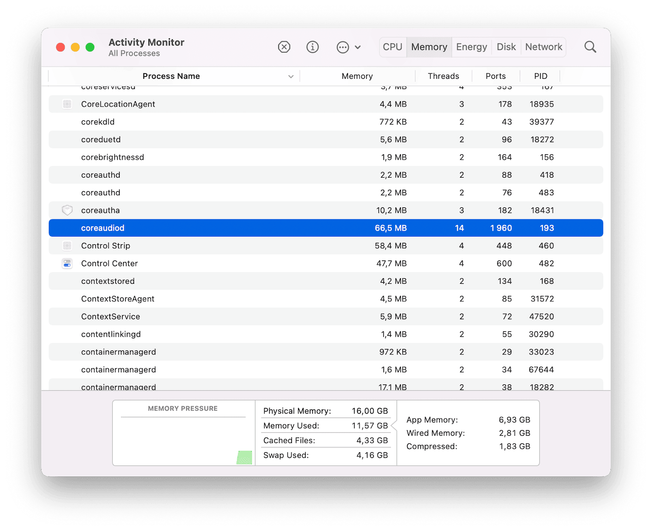 activity monitor window