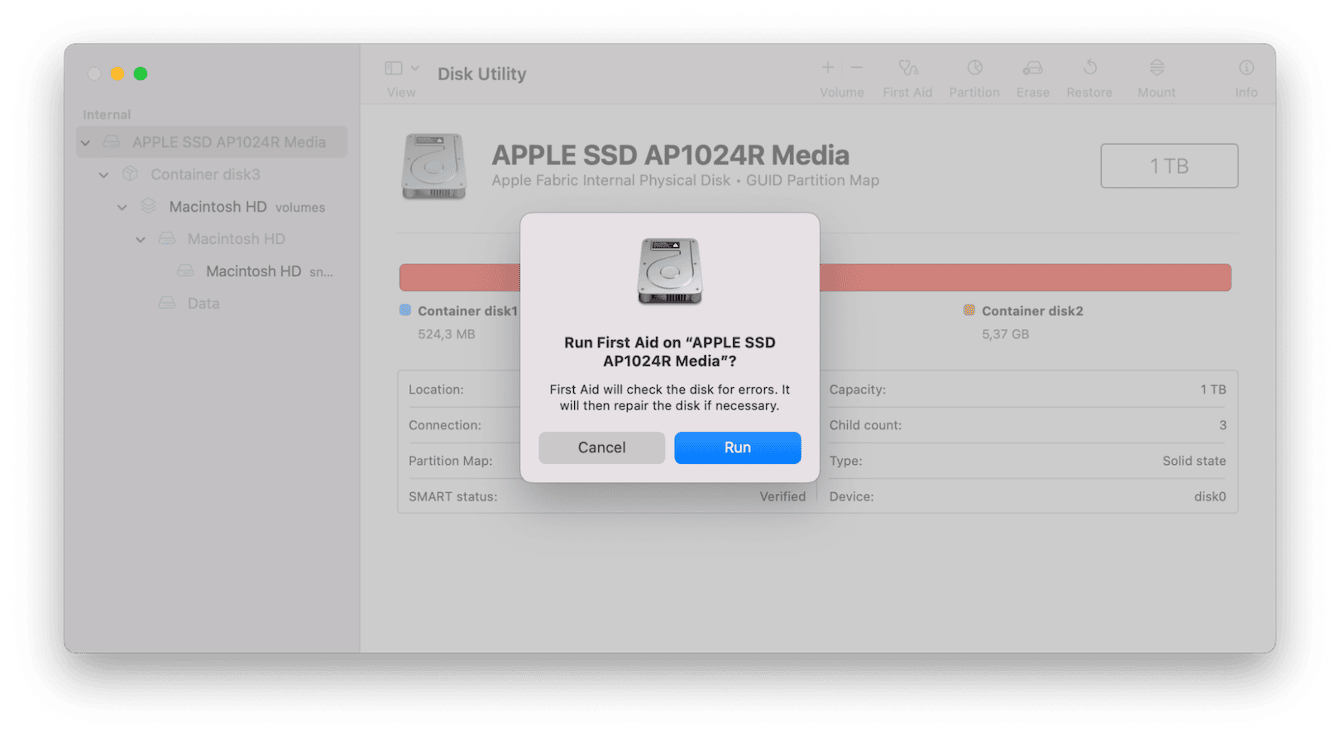 How to run First Aid on Mac