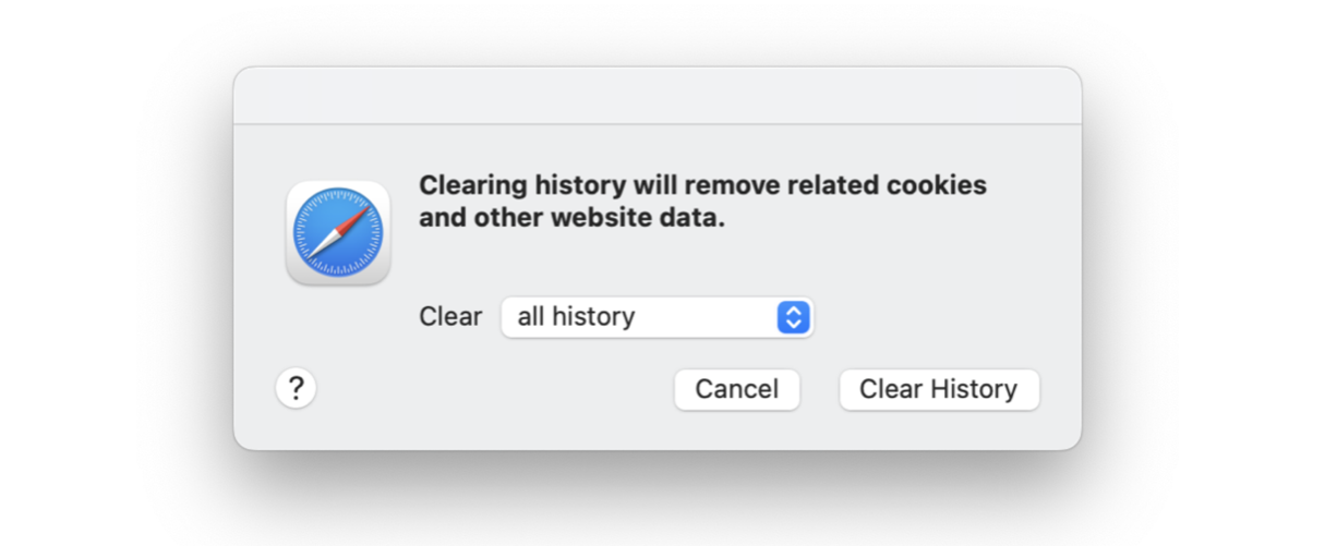 Clear Safari history