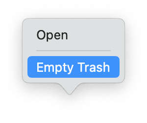 Empty Trash or Bin