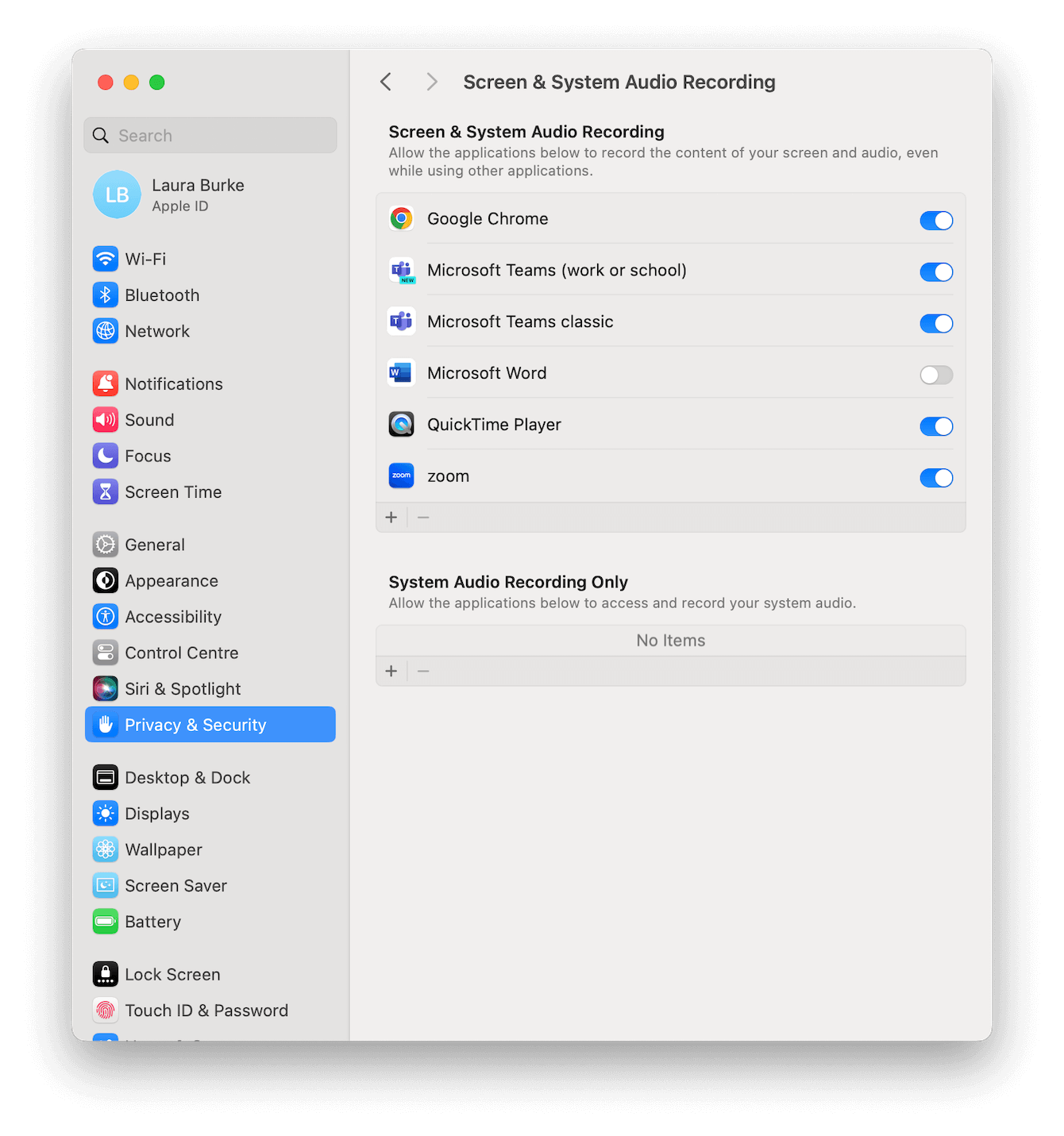 Enable screen sharing on Mac