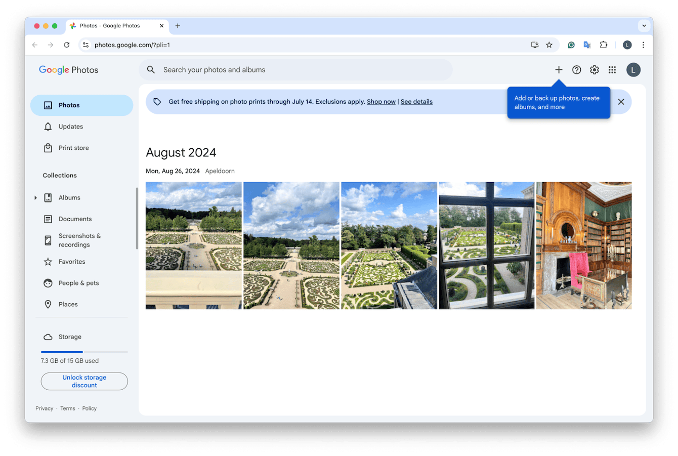 Use Google Photos for images and videos