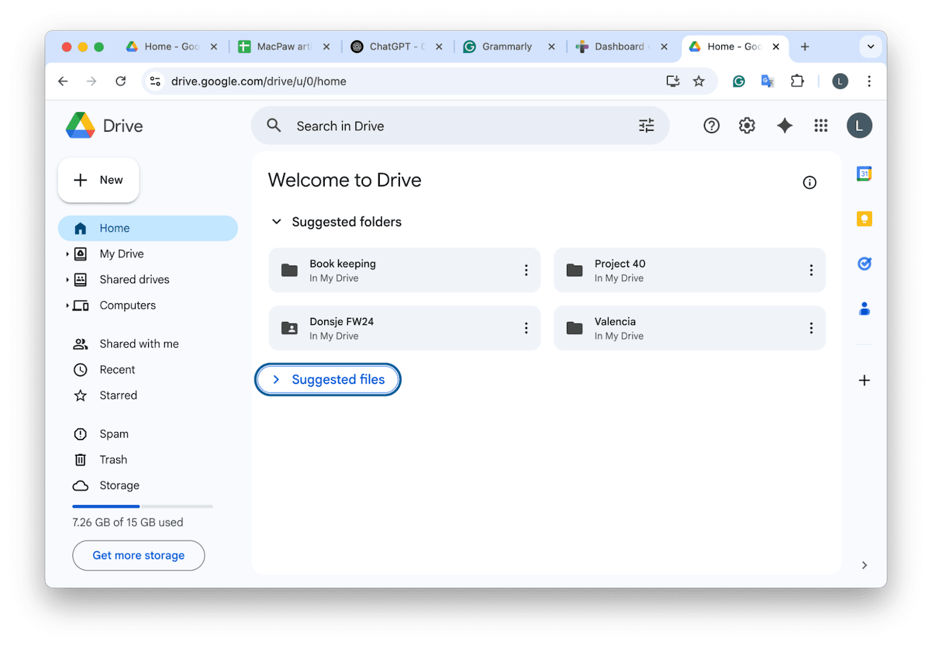 Use Google Drive for documents