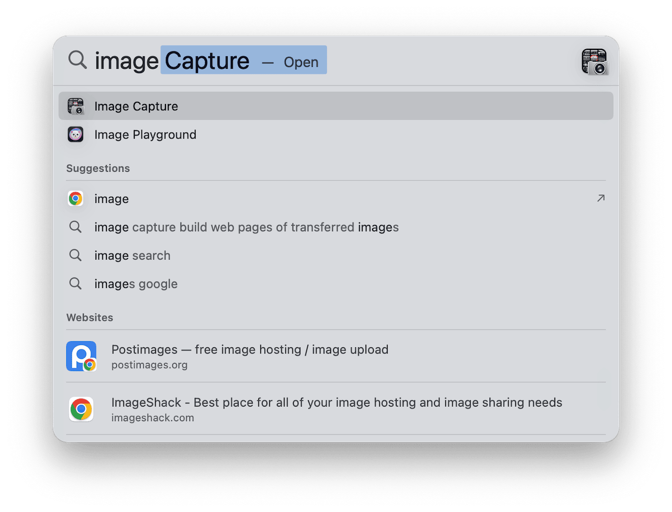 Transfer photos using Image Capture