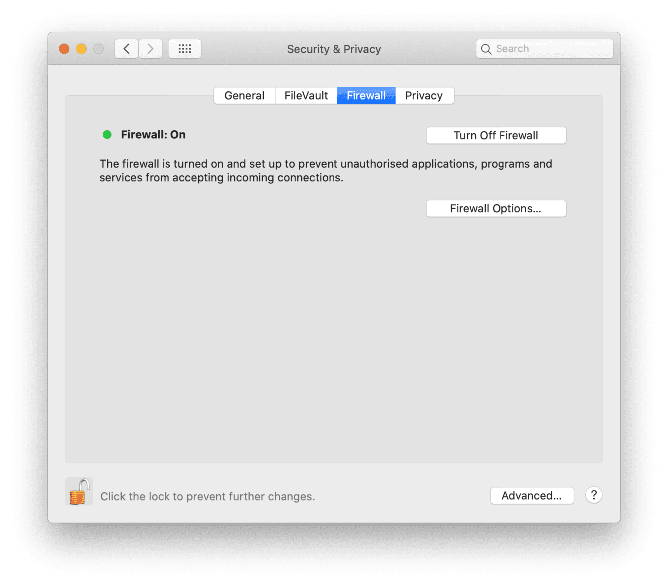 Firewall software for mac