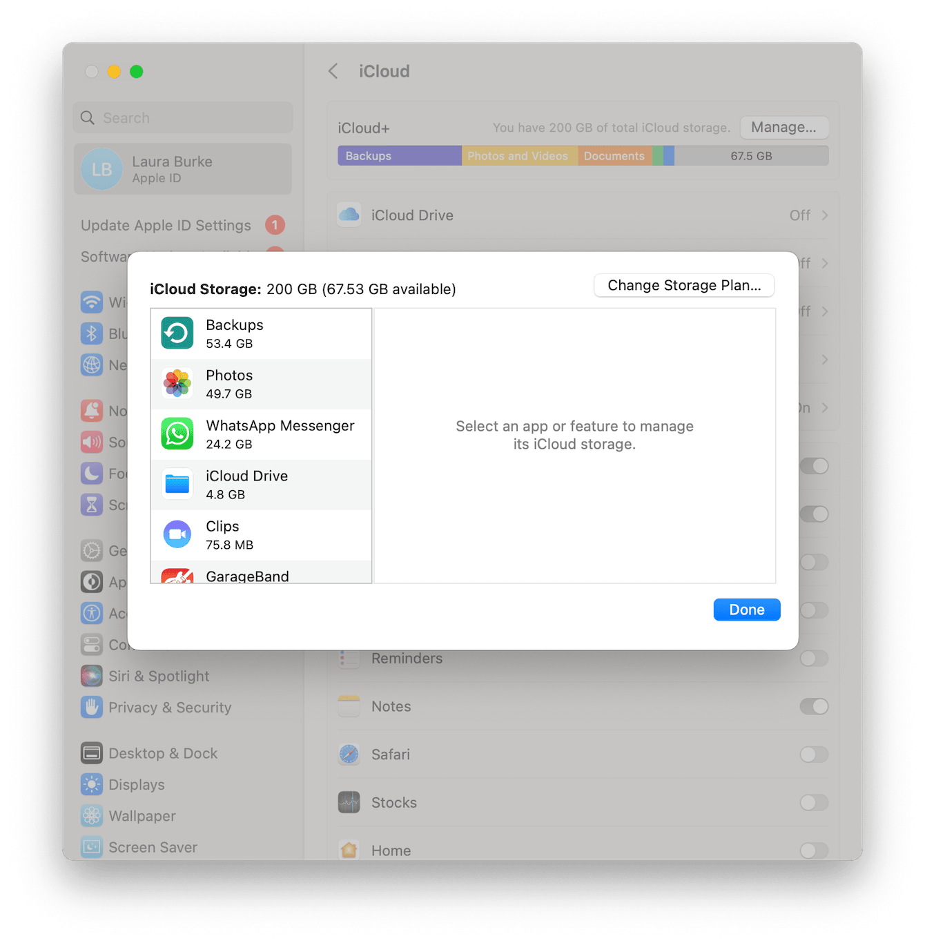 iCloud storage on Mac is full