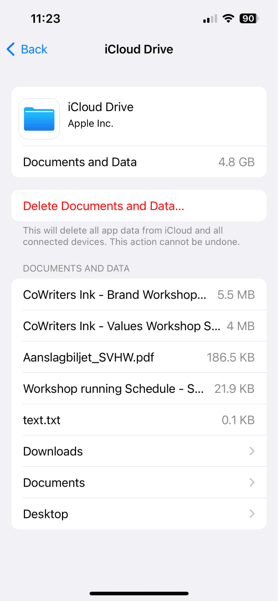 iCloud Drive on iPhone