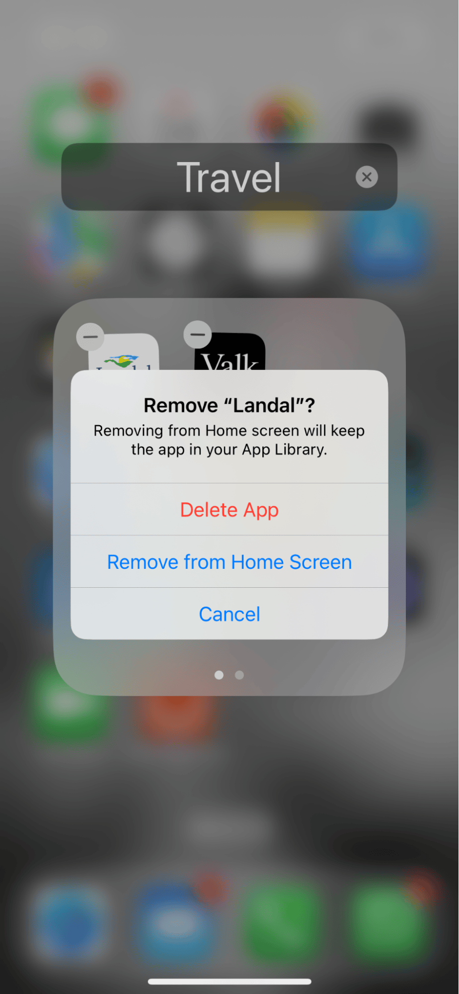 Deleting app from iPhone