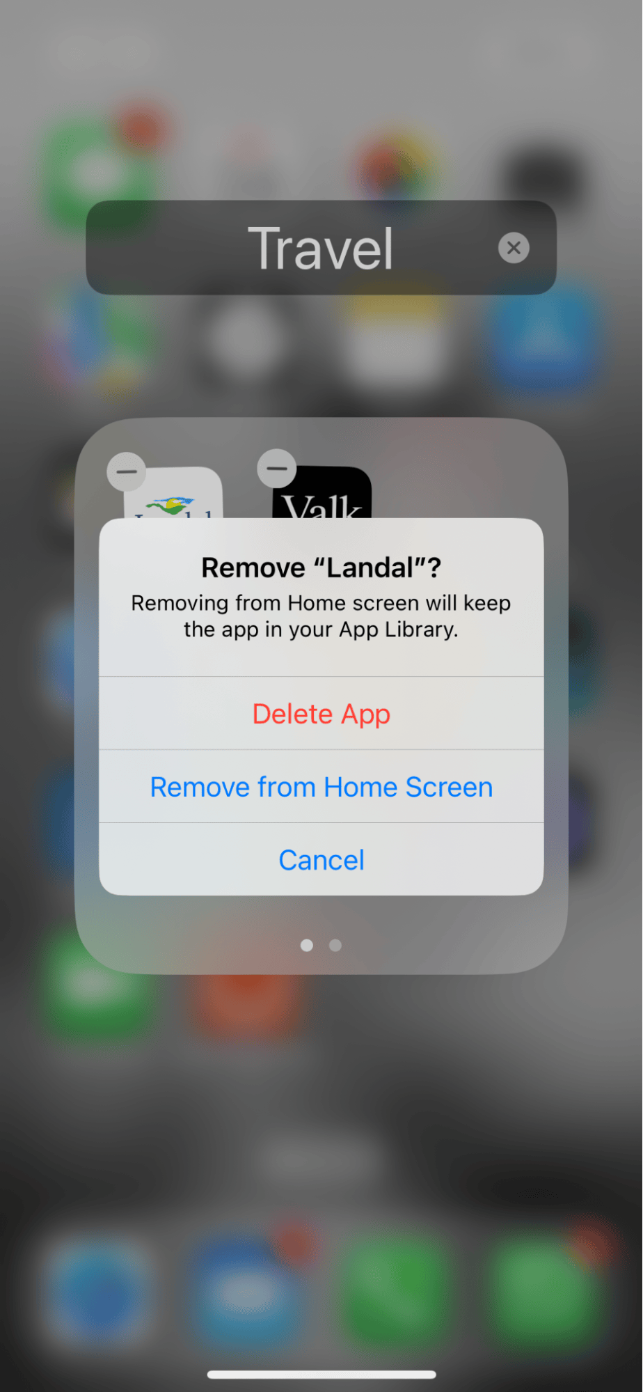 Removing app from iPhone