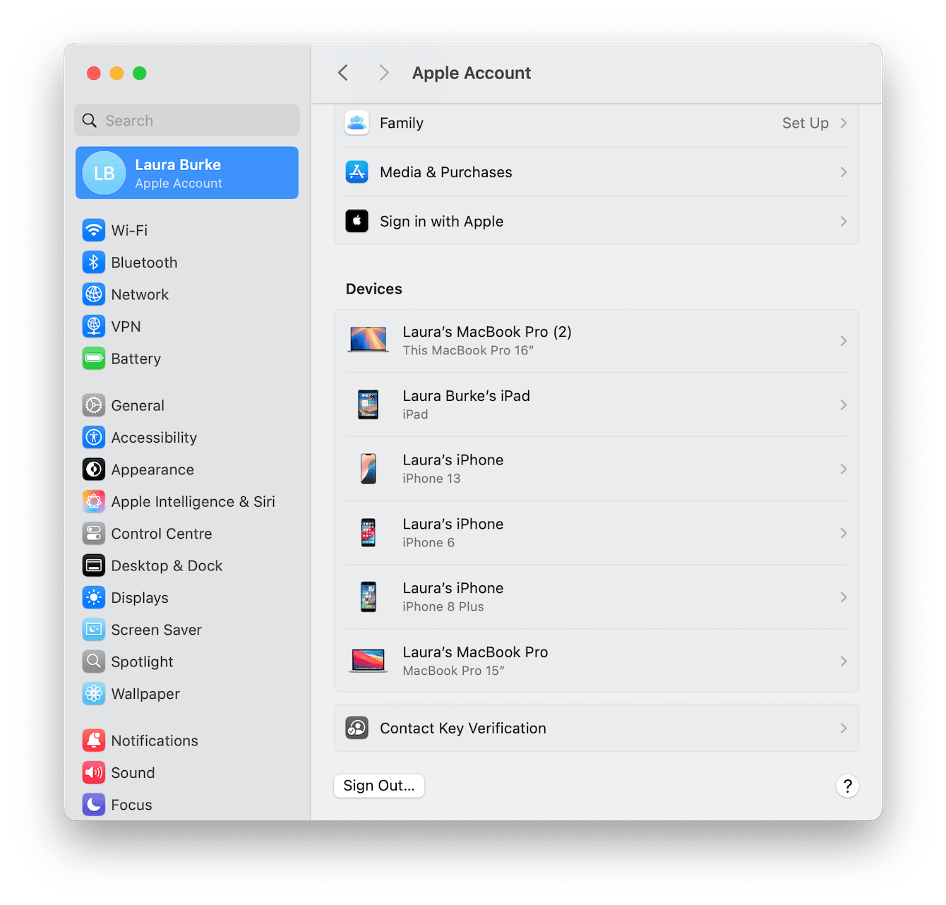 System Settings > Apple Account