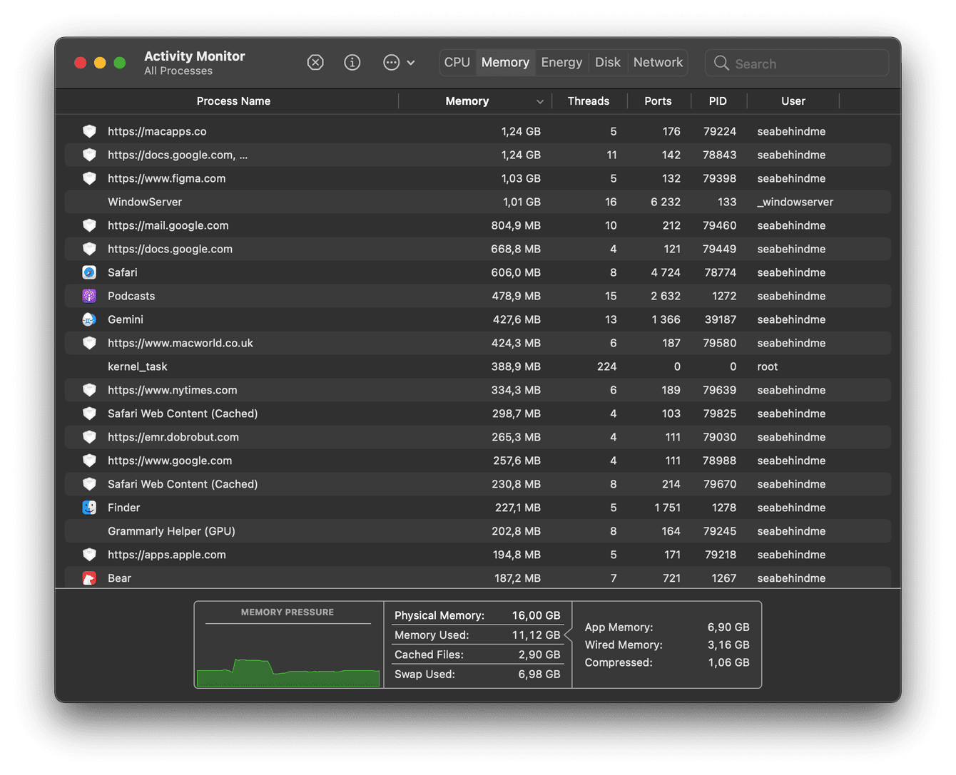 mac cpu ram monitor