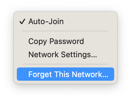 How to forget Wi-Fi network