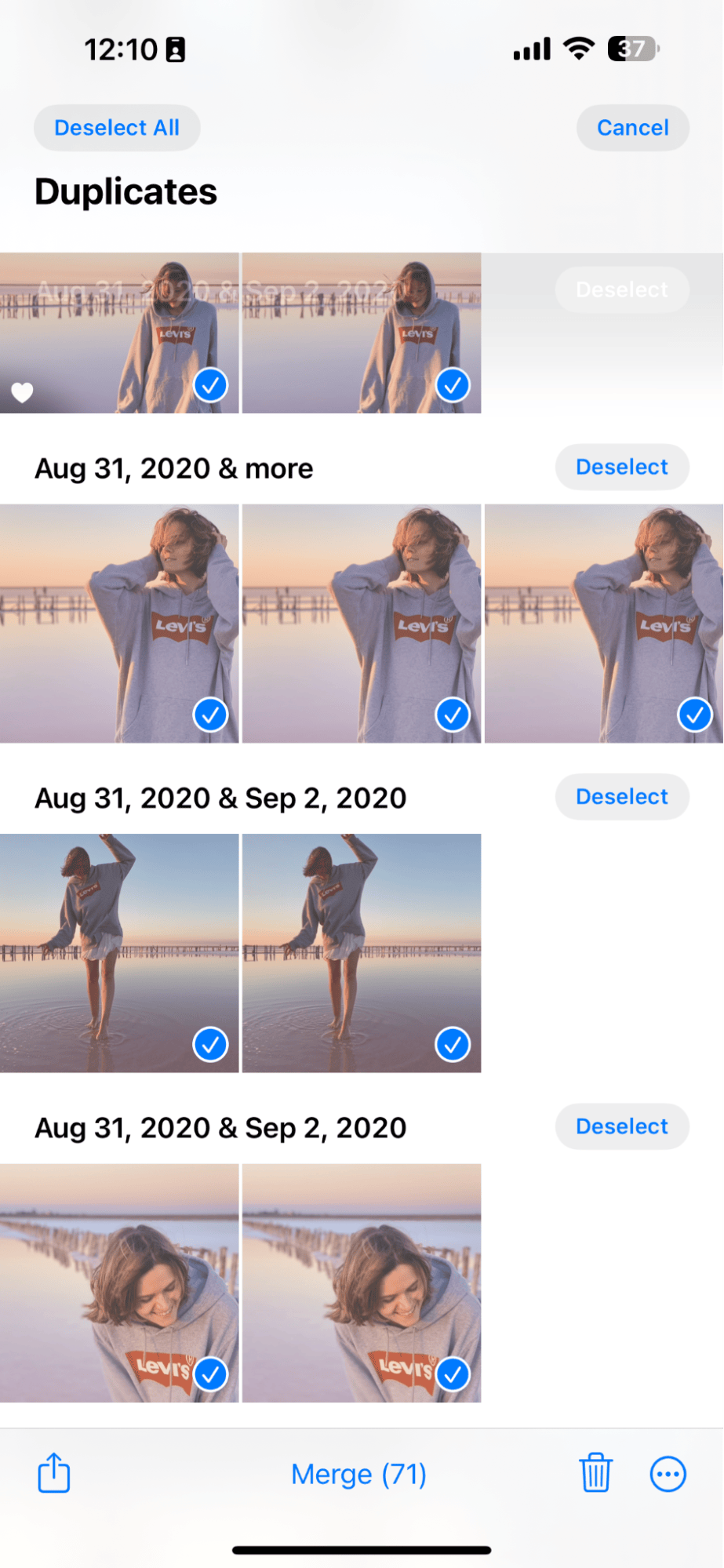 How to merge duplicate photos on iPhone