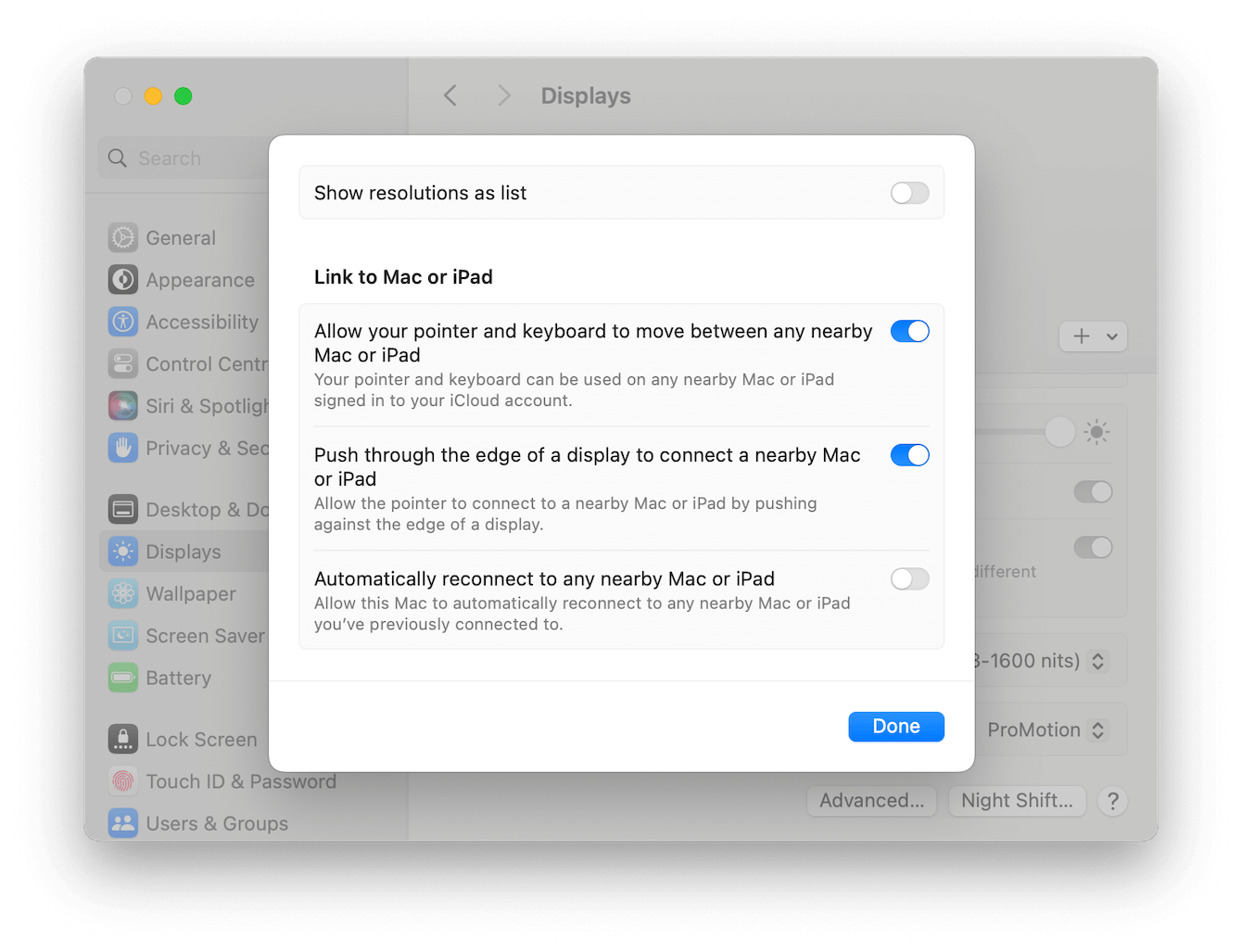how to turn on Universal Control on your Mac