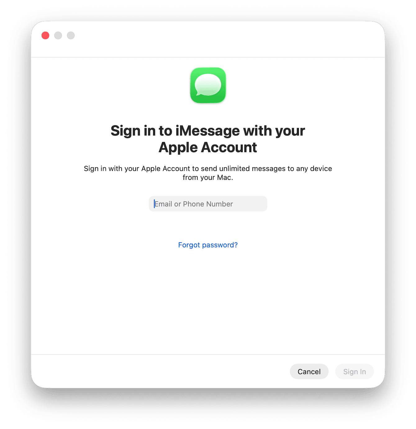 Sign out of iMessage and sign back in
