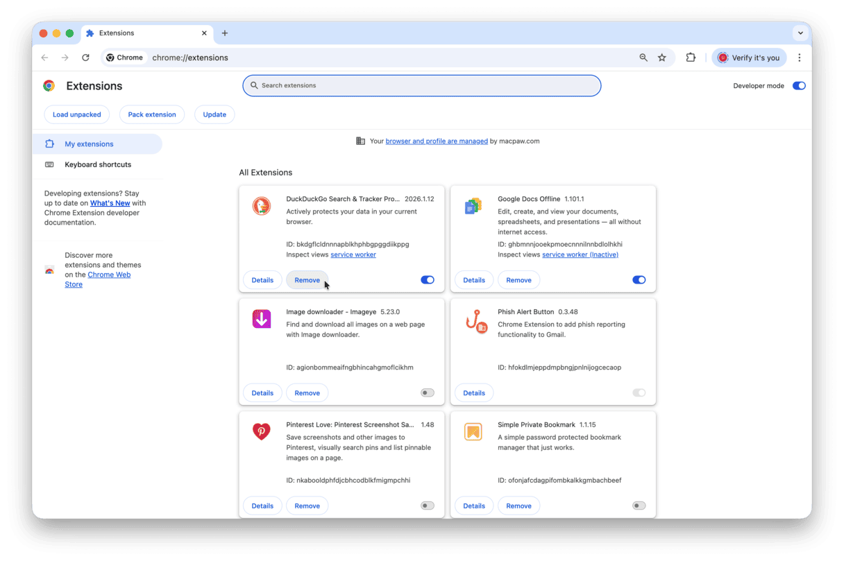 How to remove DuckDuckGo from Chrome