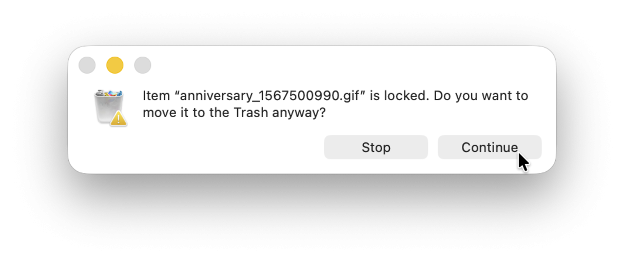 How to check for locked files on Mac