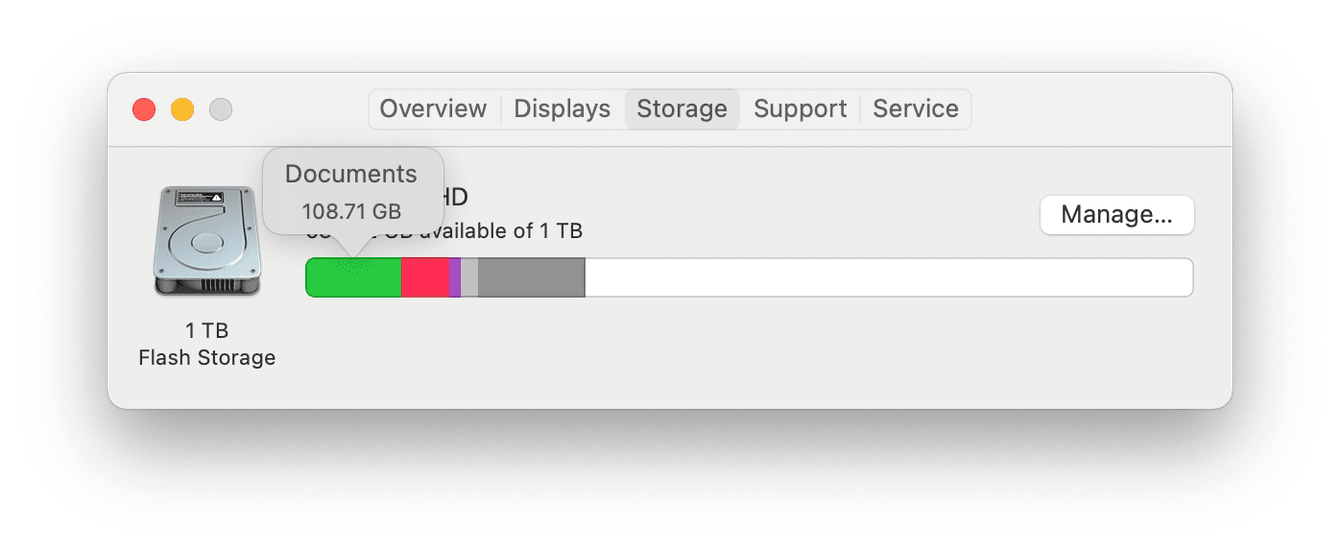 How to check storage on Mac