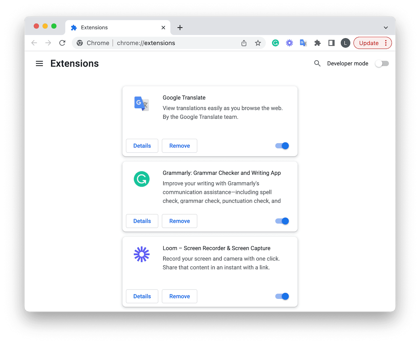 Chrome extensions