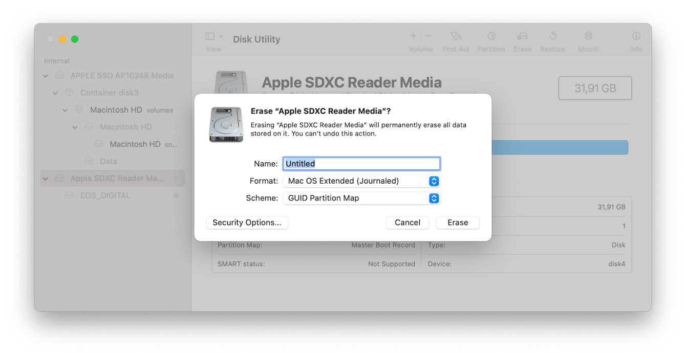 hard drive erasing and reformatting