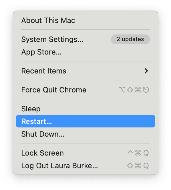 How to restart MacBook correctly