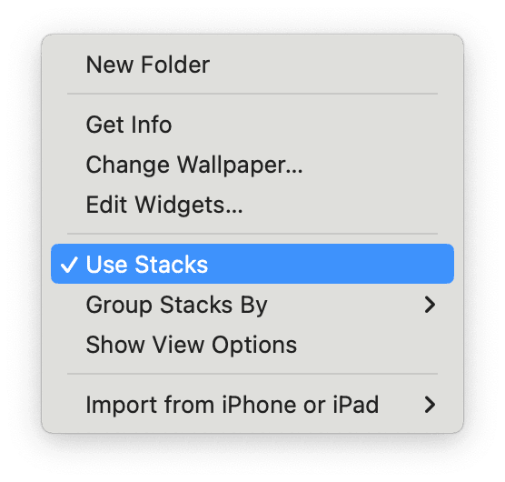 How to enable the Stacks feature on Desktop