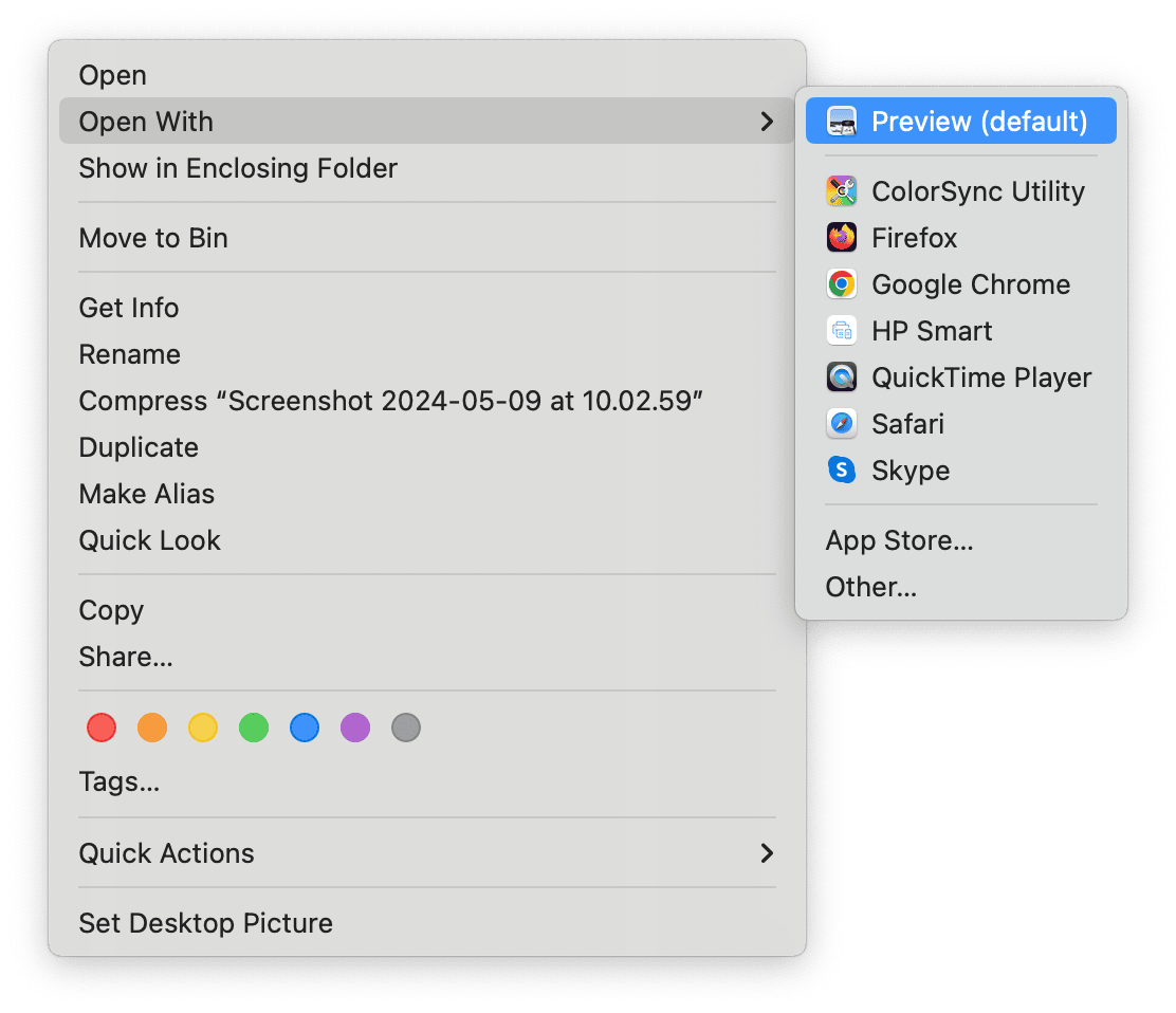 image Preview on Mac