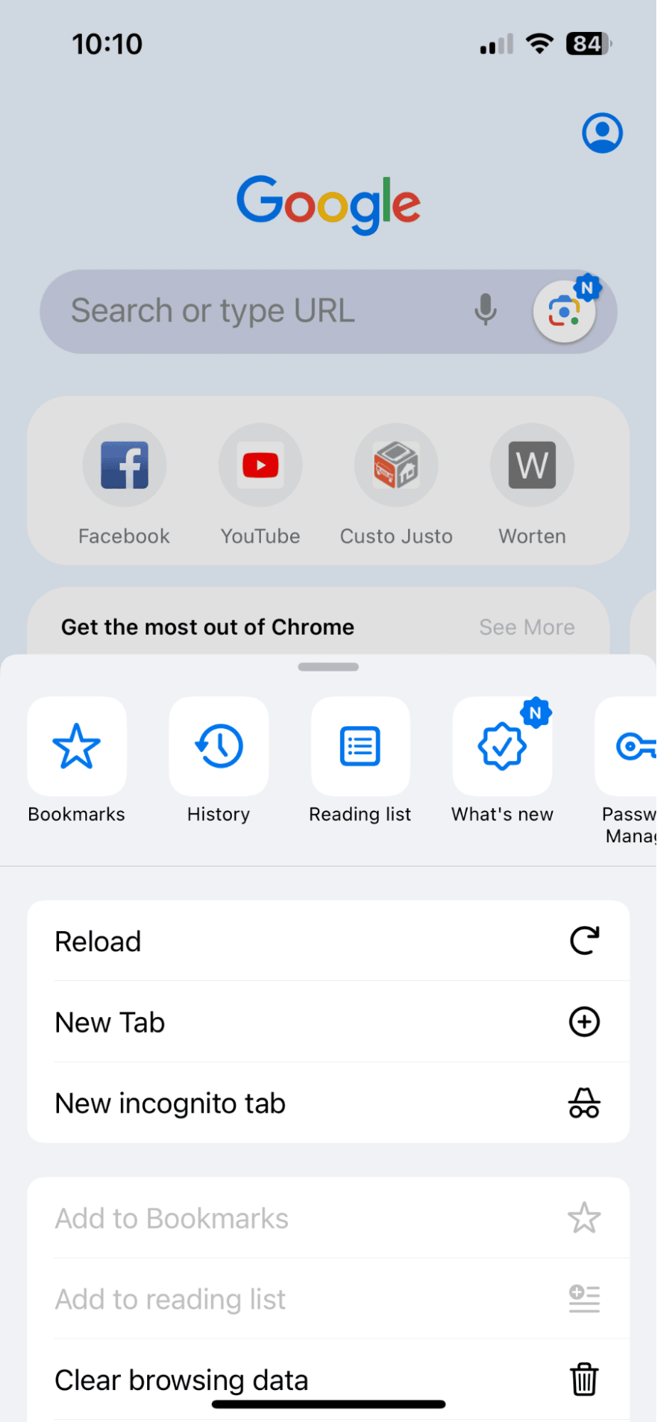 How to clear Chrome browsing history