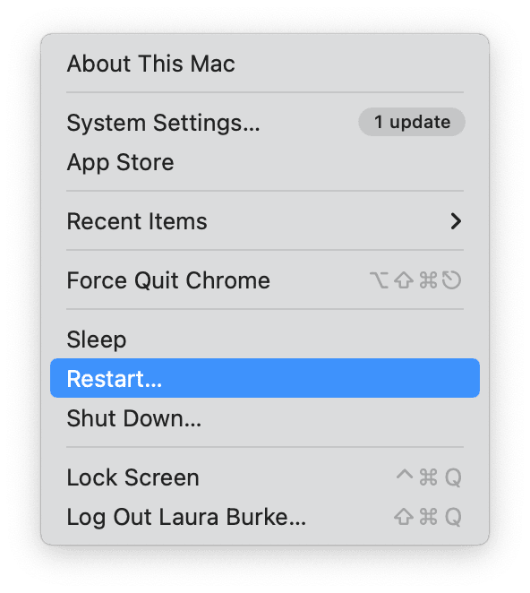 How to restart MacBook