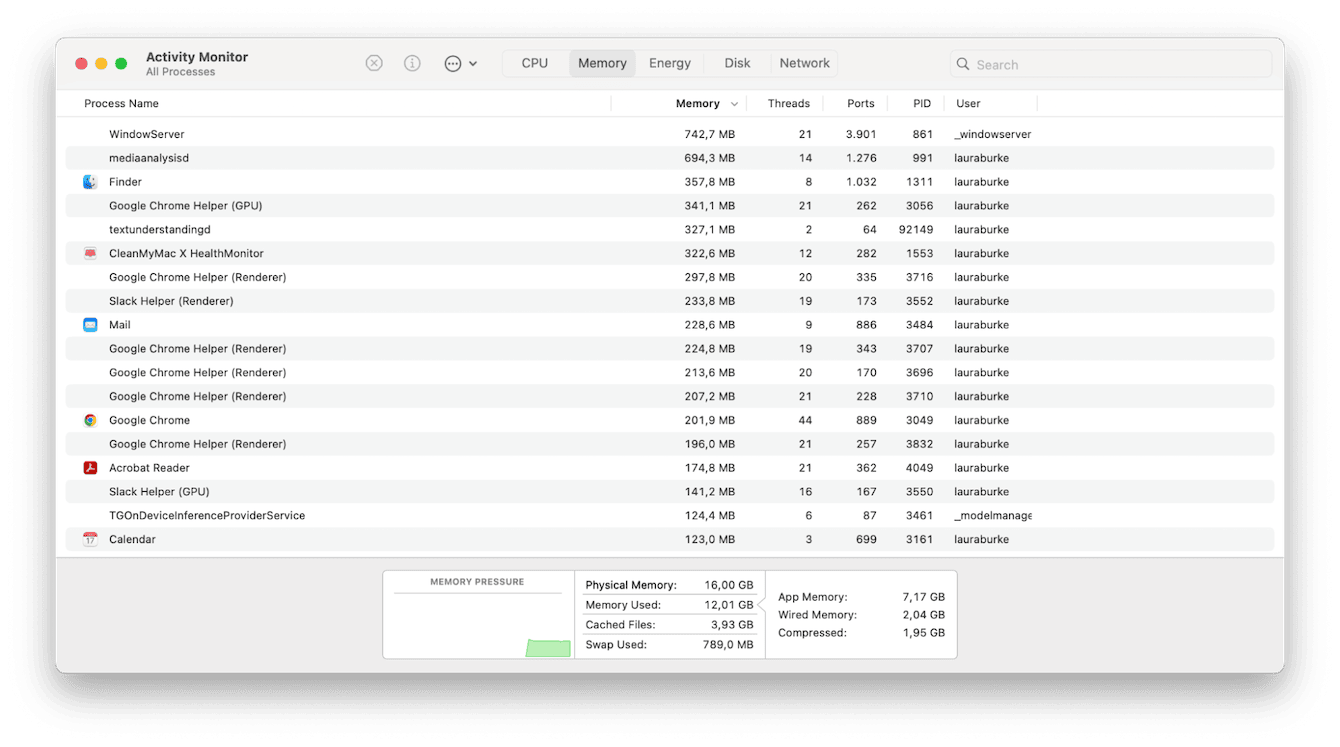  Activity Monitor on Mac