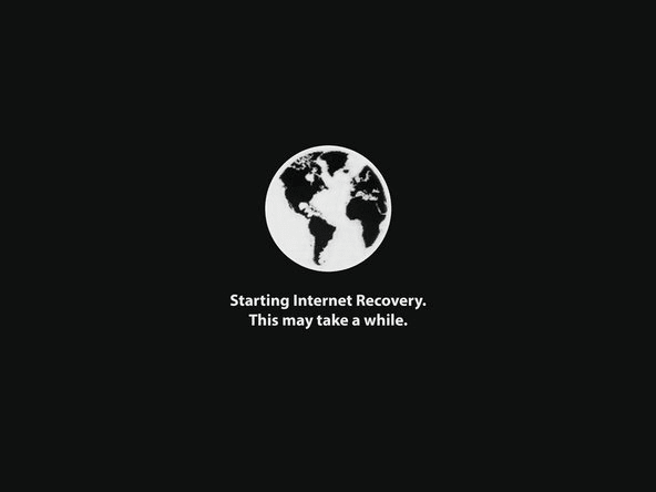 Internet Recovery on Mac started