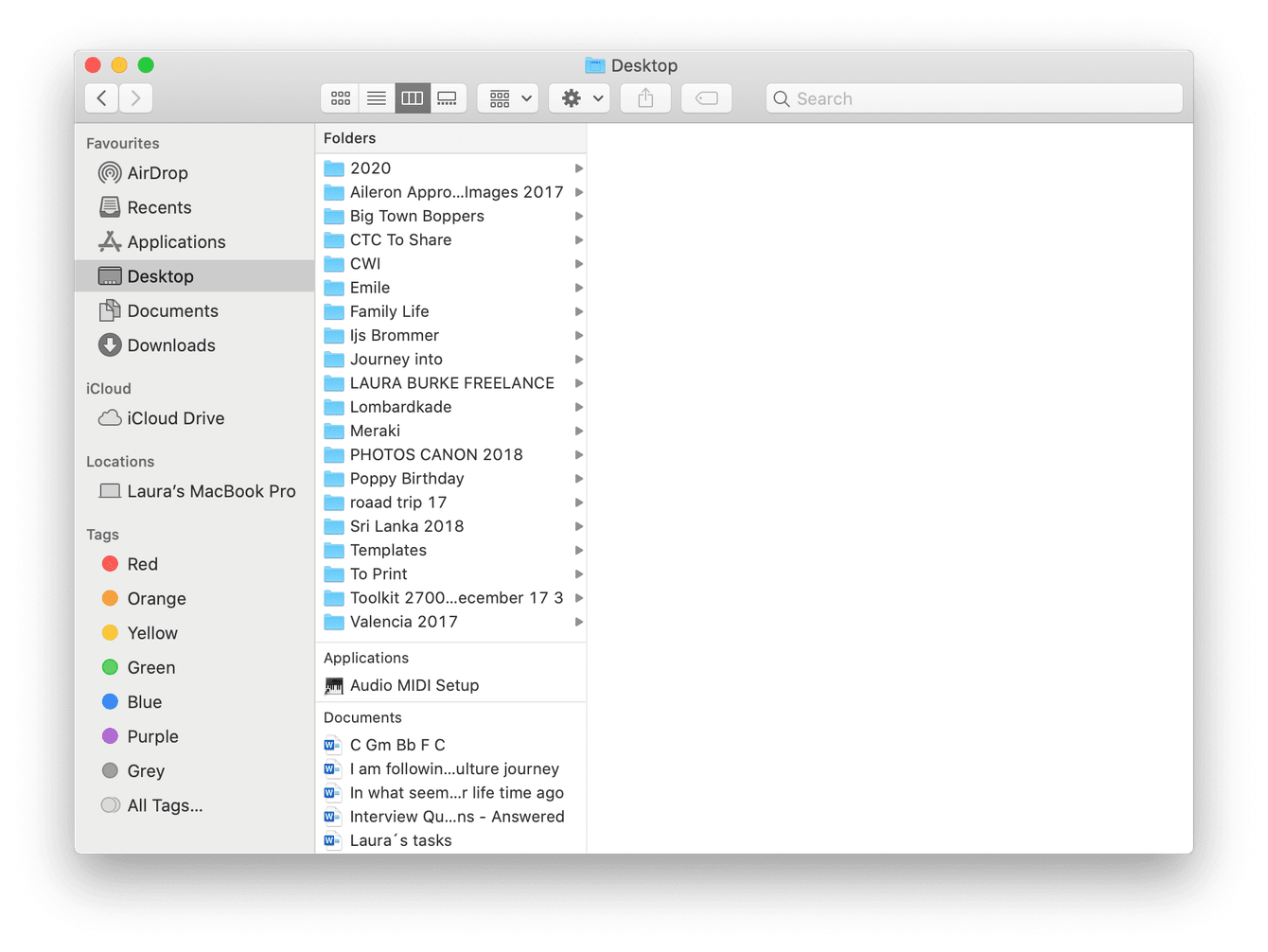Files on desktop
