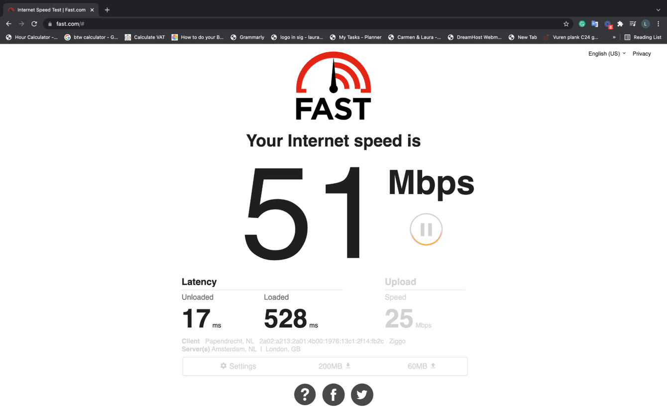 Internet speed test