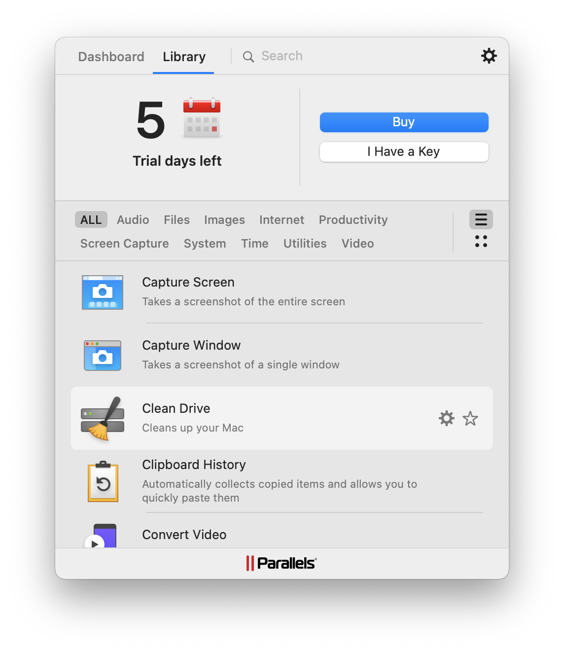 Parallels Toolbox pour Mac