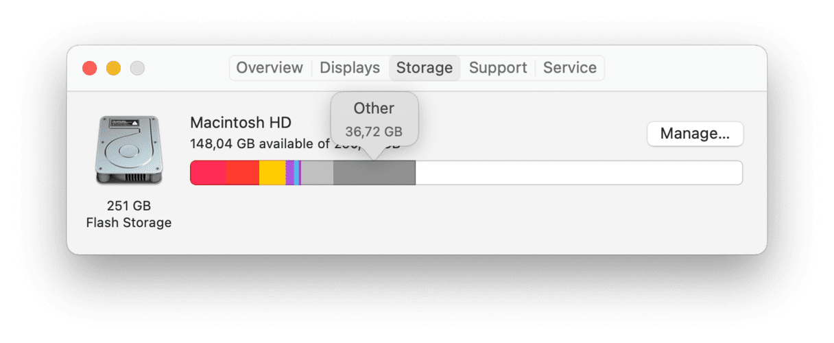 Other storage on Mac