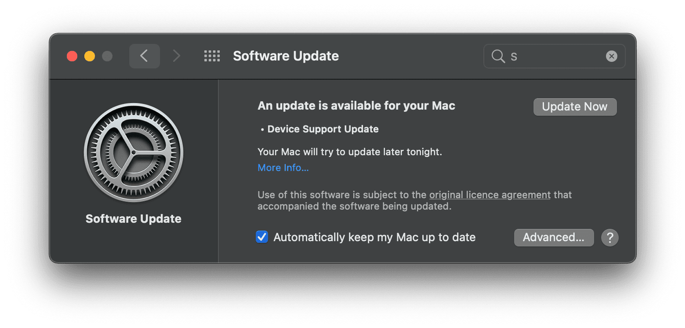 How to check for software updates