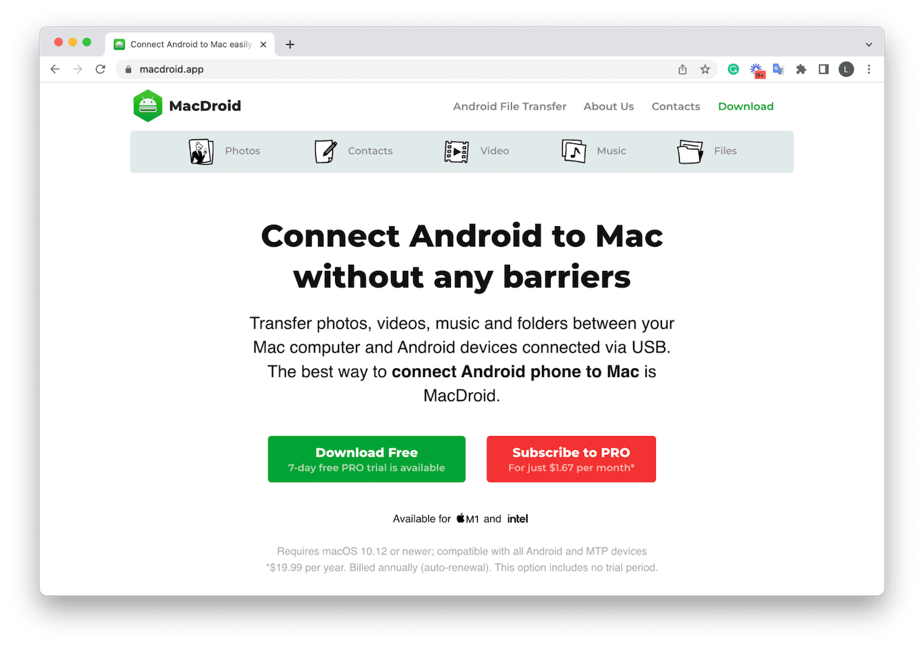 Connect Android to Mac easily