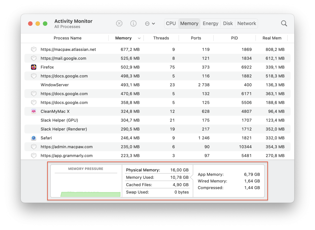 Check Activity Monitor