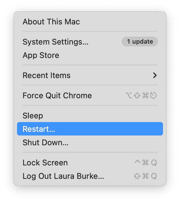 How to restart Mac