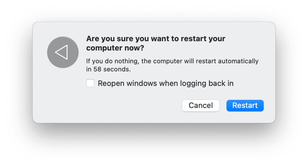 Restarting your MacBook