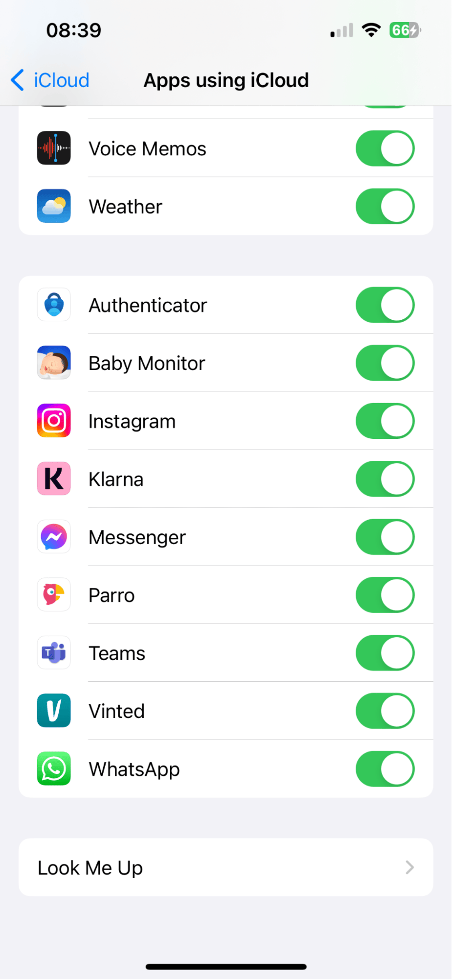 Apps using iCloud