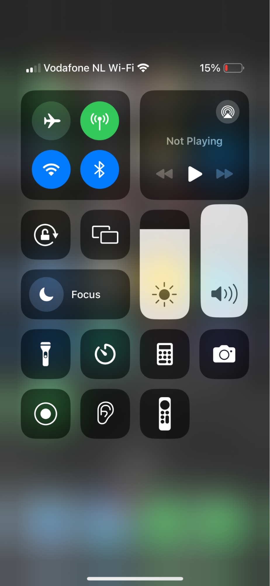 iPhone's Control Center