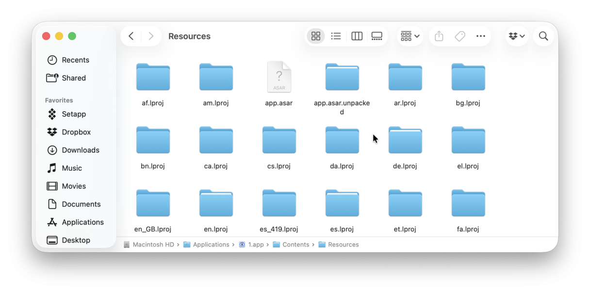 How to remove unnecessary language files